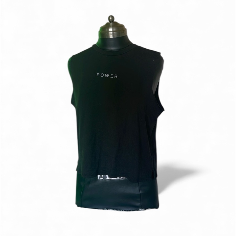 Lovers of hYoumanity sporty tank top polyester blend black fabric blend